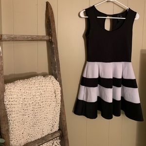 Striped Cocktail/ Semi-Formal Dress